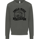 Uncle & Niece Best Friends Uncle's Day Kids Sweatshirt Jumper Storm Grey