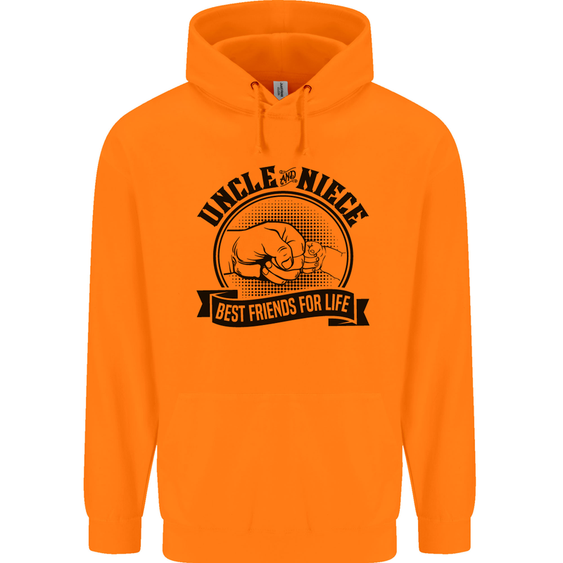 Uncle & Niece Best Friends Uncle's Day Mens 80% Cotton Hoodie Orange
