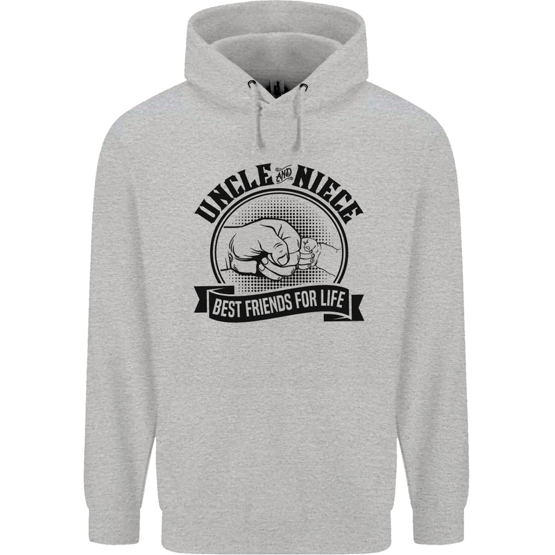 Uncle & Niece Best Friends Uncle's Day Mens 80% Cotton Hoodie Sports Grey