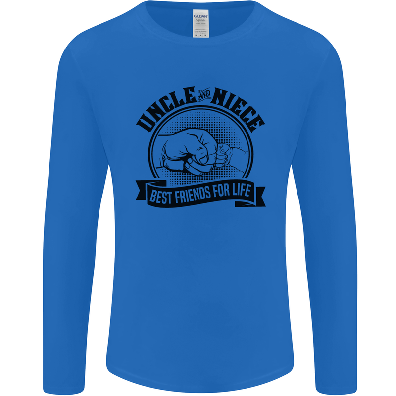Uncle & Niece Best Friends Uncle's Day Mens Long Sleeve T-Shirt Royal Blue
