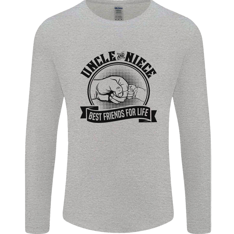 Uncle & Niece Best Friends Uncle's Day Mens Long Sleeve T-Shirt Sports Grey