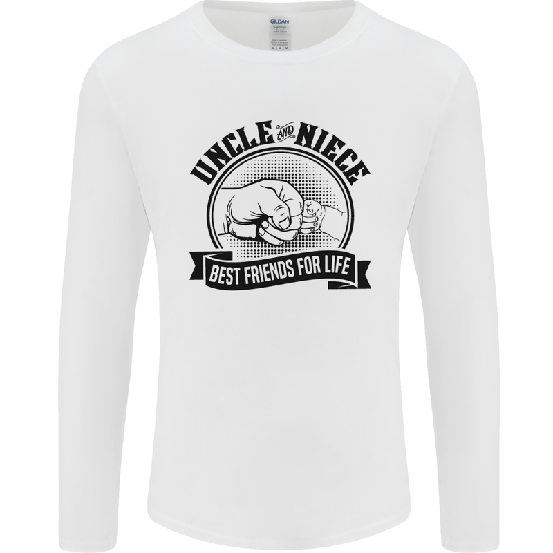Uncle & Niece Best Friends Uncle's Day Mens Long Sleeve T-Shirt White