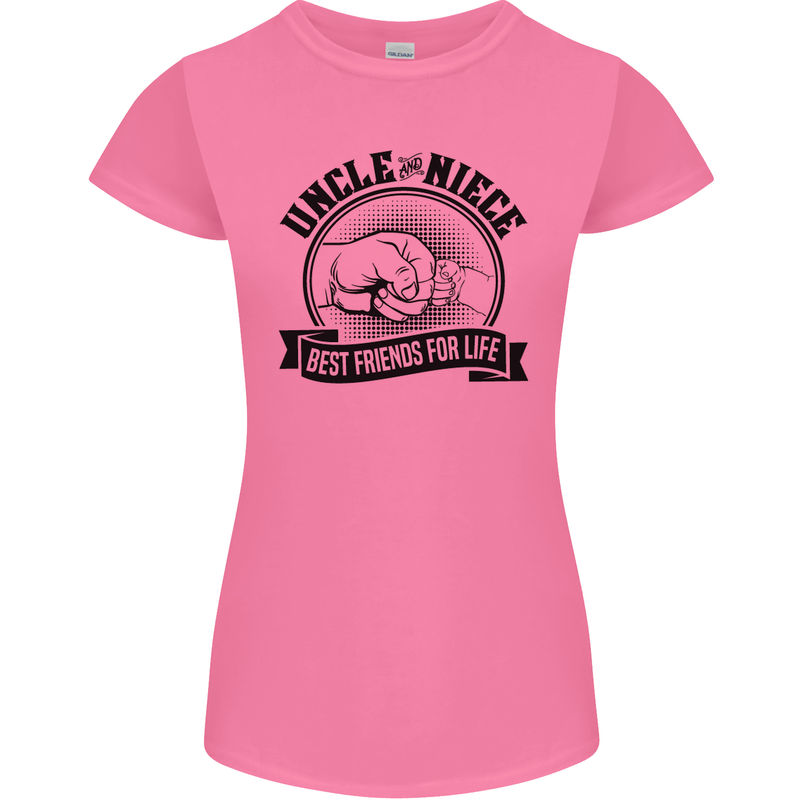 Uncle & Niece Best Friends Uncle's Day Womens Petite Cut T-Shirt Azalea