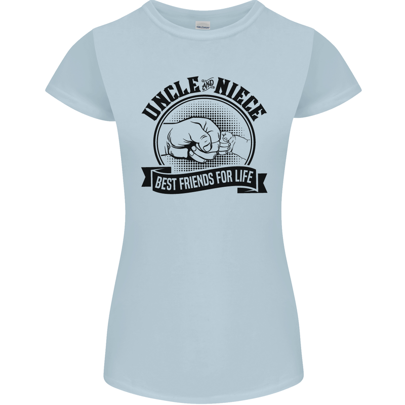 Uncle & Niece Best Friends Uncle's Day Womens Petite Cut T-Shirt Light Blue