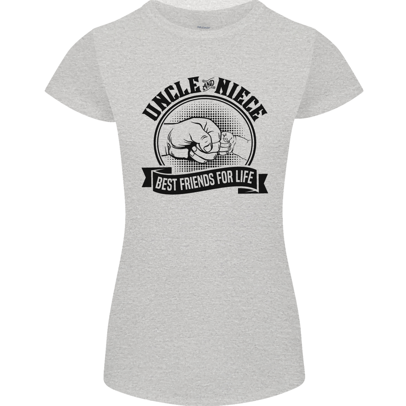 Uncle & Niece Best Friends Uncle's Day Womens Petite Cut T-Shirt Sports Grey