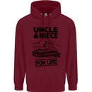 Uncle & Niece Friends for Life Funny Day Childrens Kids Hoodie Maroon