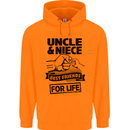 Uncle & Niece Friends for Life Funny Day Childrens Kids Hoodie Orange