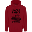 Uncle & Niece Friends for Life Funny Day Childrens Kids Hoodie Red