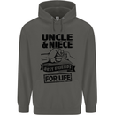 Uncle & Niece Friends for Life Funny Day Childrens Kids Hoodie Storm Grey