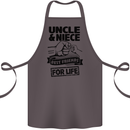 Uncle & Niece Friends for Life Funny Day Cotton Apron 100% Organic Dark Grey
