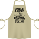 Uncle & Niece Friends for Life Funny Day Cotton Apron 100% Organic Khaki