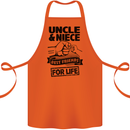 Uncle & Niece Friends for Life Funny Day Cotton Apron 100% Organic Orange