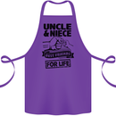 Uncle & Niece Friends for Life Funny Day Cotton Apron 100% Organic Purple