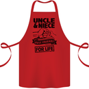 Uncle & Niece Friends for Life Funny Day Cotton Apron 100% Organic Red