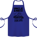 Uncle & Niece Friends for Life Funny Day Cotton Apron 100% Organic Royal Blue