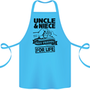 Uncle & Niece Friends for Life Funny Day Cotton Apron 100% Organic Turquoise