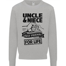 Uncle & Niece Friends for Life Funny Day Kids Sweatshirt Jumper Sports Grey