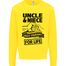 Uncle & Niece Friends for Life Funny Day Kids Sweatshirt Jumper Yellow