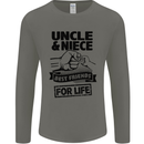 Uncle & Niece Friends for Life Funny Day Mens Long Sleeve T-Shirt Charcoal