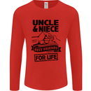 Uncle & Niece Friends for Life Funny Day Mens Long Sleeve T-Shirt Red