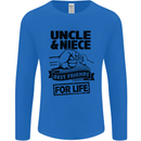 Uncle & Niece Friends for Life Funny Day Mens Long Sleeve T-Shirt Royal Blue