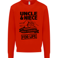 Uncle & Niece Friends for Life Funny Day Mens Sweatshirt Jumper Bright Red