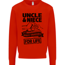 Uncle & Niece Friends for Life Funny Day Mens Sweatshirt Jumper Bright Red