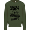 Uncle & Niece Friends for Life Funny Day Mens Sweatshirt Jumper Forest Green