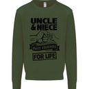 Uncle & Niece Friends for Life Funny Day Mens Sweatshirt Jumper Forest Green