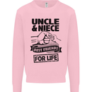 Uncle & Niece Friends for Life Funny Day Mens Sweatshirt Jumper Light Pink