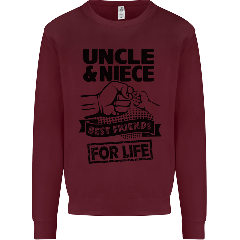 Uncle & Niece Friends for Life Funny Day Mens Sweatshirt Jumper Maroon