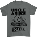 Uncle & Niece Friends for Life Funny Day Mens T-Shirt Cotton Gildan Charcoal