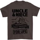Uncle & Niece Friends for Life Funny Day Mens T-Shirt Cotton Gildan Dark Chocolate
