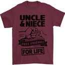 Uncle & Niece Friends for Life Funny Day Mens T-Shirt Cotton Gildan Maroon