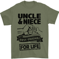 Uncle & Niece Friends for Life Funny Day Mens T-Shirt Cotton Gildan Military Green