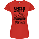 Uncle & Niece Friends for Life Funny Day Womens Petite Cut T-Shirt Red