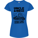 Uncle & Niece Friends for Life Funny Day Womens Petite Cut T-Shirt Royal Blue