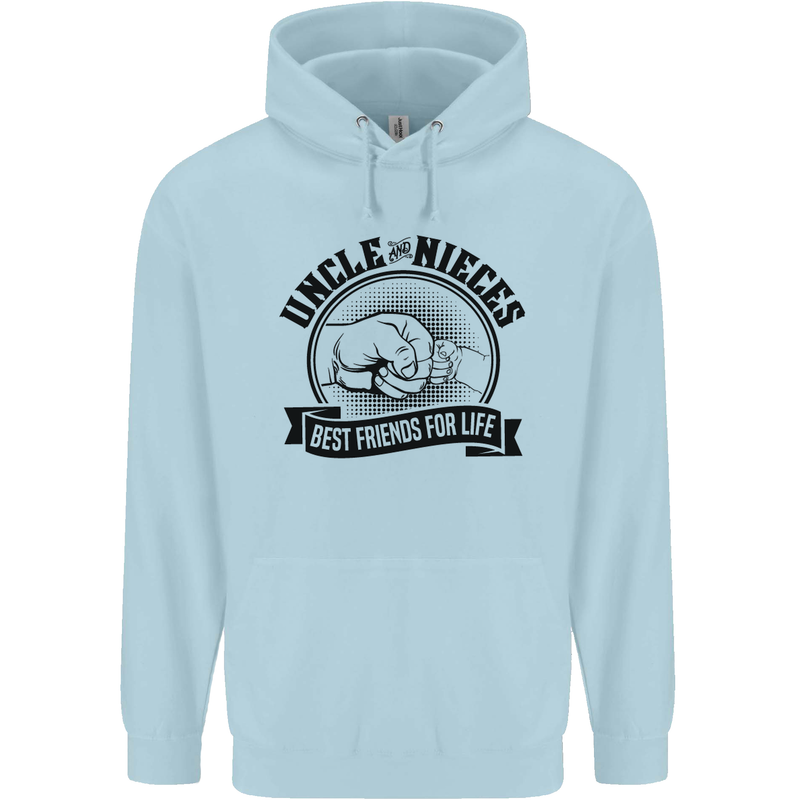 Uncle & Nieces Best Friends Uncle's Day Childrens Kids Hoodie Light Blue