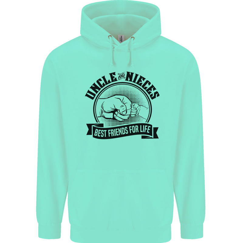 Uncle & Nieces Best Friends Uncle's Day Childrens Kids Hoodie Peppermint