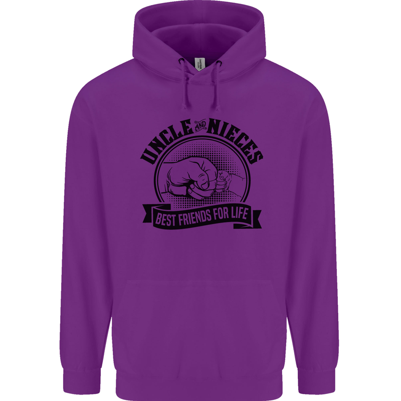 Uncle & Nieces Best Friends Uncle's Day Childrens Kids Hoodie Purple