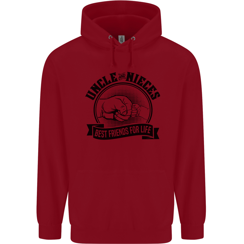 Uncle & Nieces Best Friends Uncle's Day Childrens Kids Hoodie Red