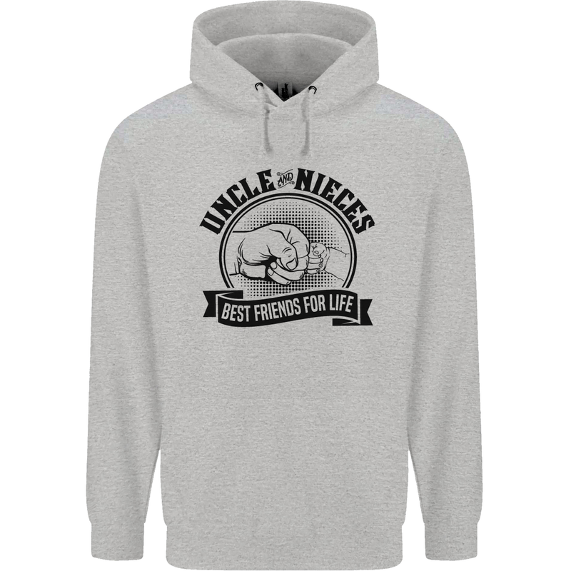 Uncle & Nieces Best Friends Uncle's Day Childrens Kids Hoodie Sports Grey