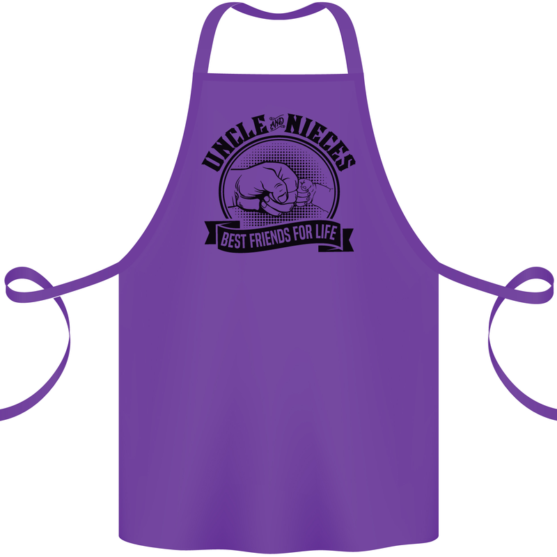 Uncle & Nieces Best Friends Uncle's Day Cotton Apron 100% Organic Purple