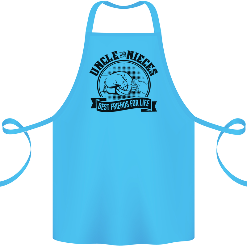 Uncle & Nieces Best Friends Uncle's Day Cotton Apron 100% Organic Turquoise