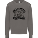 Uncle & Nieces Best Friends Uncle's Day Mens Sweatshirt Jumper Charcoal
