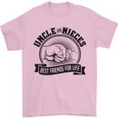 Uncle & Nieces Best Friends Uncle's Day Mens T-Shirt Cotton Gildan Light Pink