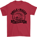 Uncle & Nieces Best Friends Uncle's Day Mens T-Shirt Cotton Gildan Red