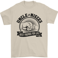 Uncle & Nieces Best Friends Uncle's Day Mens T-Shirt Cotton Gildan Sand