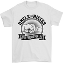 Uncle & Nieces Best Friends Uncle's Day Mens T-Shirt Cotton Gildan White