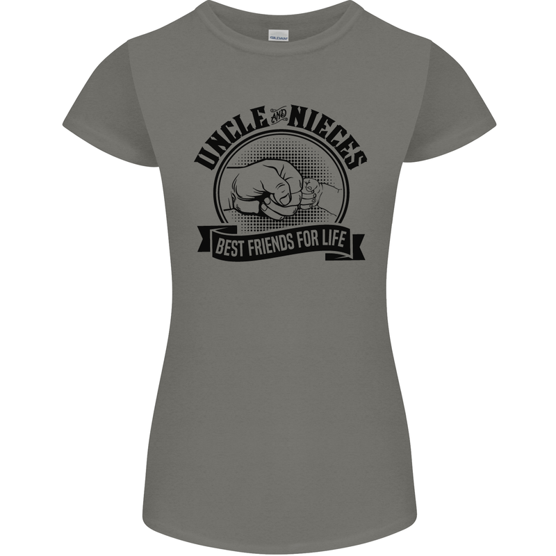 Uncle & Nieces Best Friends Uncle's Day Womens Petite Cut T-Shirt Charcoal